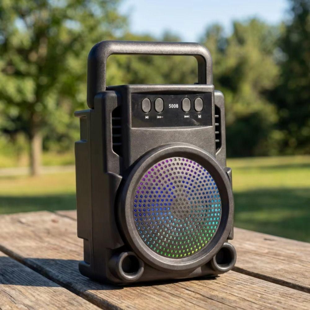 360° Light Karaoke Speaker TWS Function Party Speaker Portable Bluetooth Speaker Camping Use