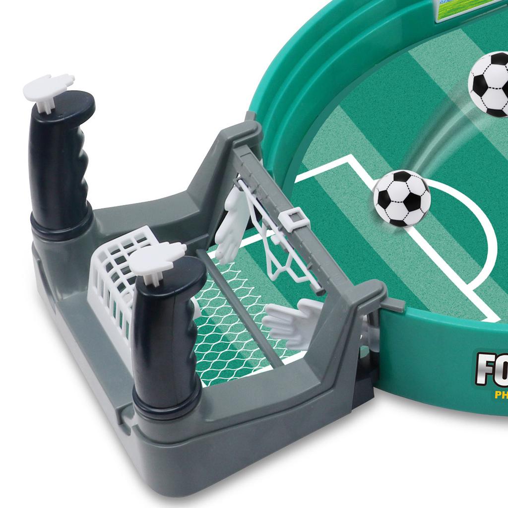 Mini Football Game Interactive Tabletop Football Soccer Board Game with 10 Balls for Adults Kids Family Game Night Green