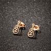 Hip-hop Stainless Steel Microphone Guitar Earring for Women Musical Ear Jewelry Girls Music Party Earrings Gift Accessories