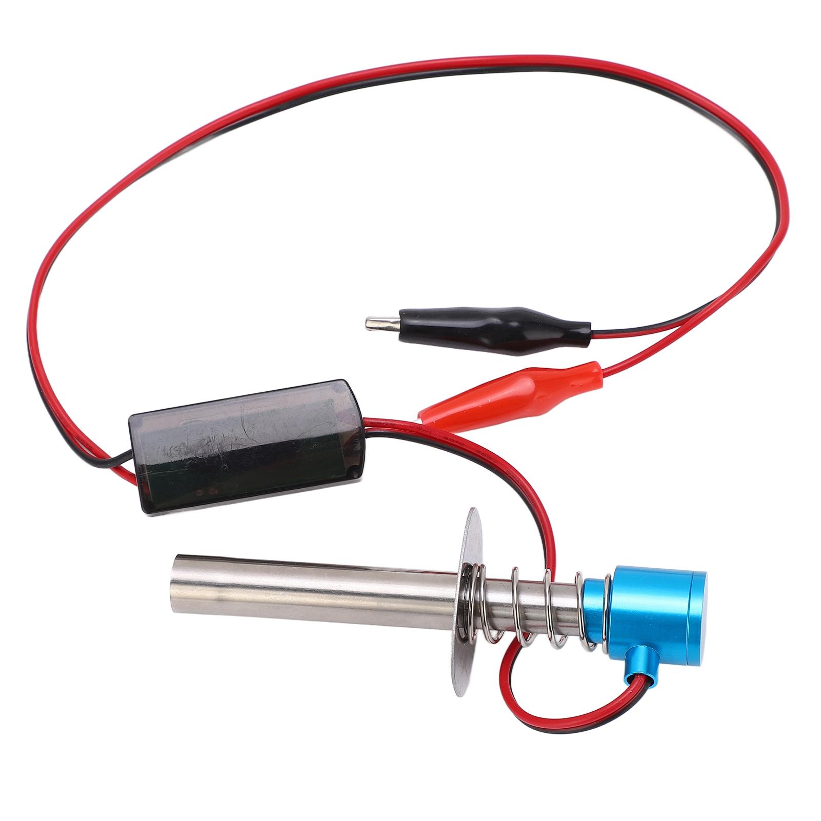 

6Комплект запалювання для радіокерованого автомобіля 12 В з гарячою свічкою розжарювання N4 та прокладкою для метанолового двигуна, модель літака/автомобіля, синій