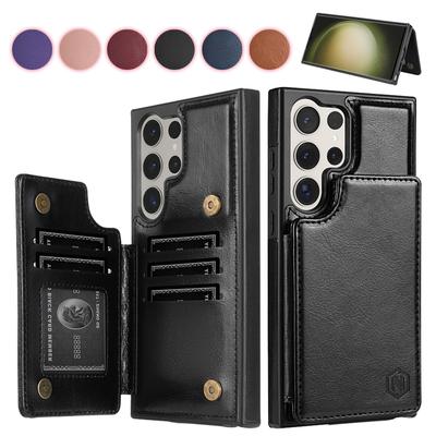 Wallet RFID Blocking Layer Protect Anti-Theft Magnetic Leather Case For Samsung Galaxy S26 Ultra S2 Plus S24 S23 S22 S21 S20 FE