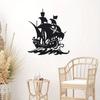 pirate ship wall art style sets sail - Metal  Bold nautical decorations bring a lasting and fashionable adventure to any room.