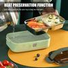 3 Compartments Lunch Storage Container Double Layer Food Container  For Camping