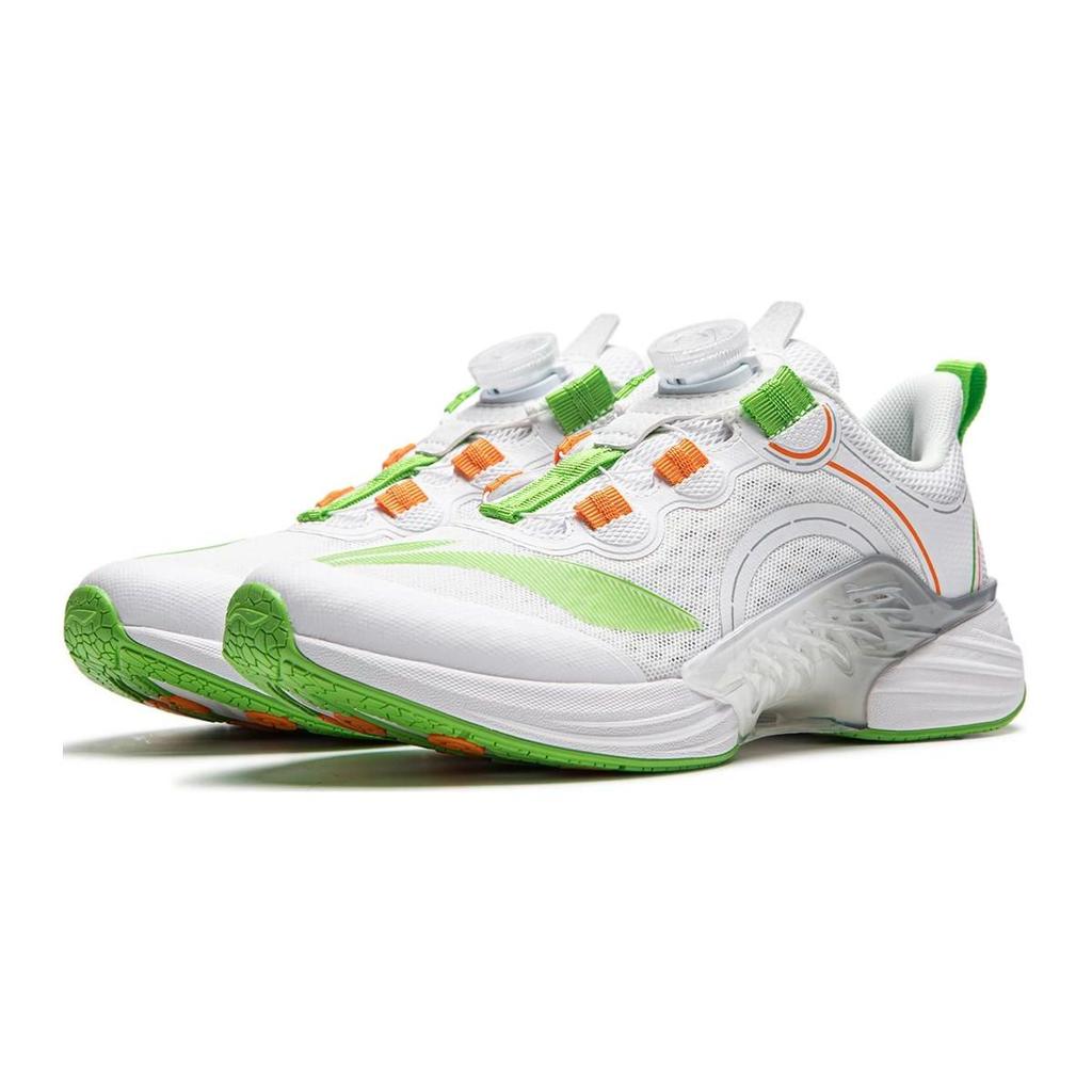 Li-Ning Cloud Low Top Kids Running Shoes Kids Sneaker White Green YKFU050-17