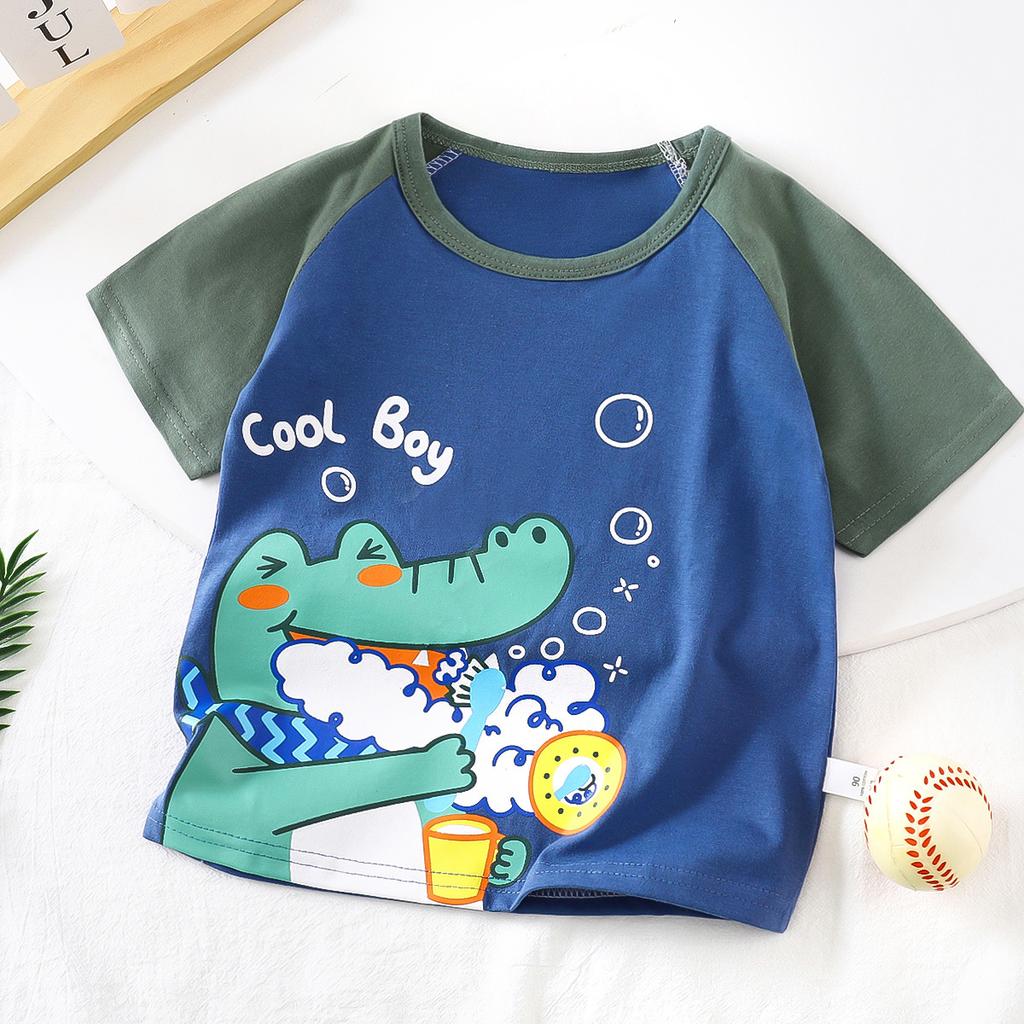 Nuova T-shirt Casual per Bambini Stampa Cartone Animato Carina T-shirt Manica Corta Top Confortevoli Con Pantaloncini Abbigliamento Estivo per Bambini Piccoli