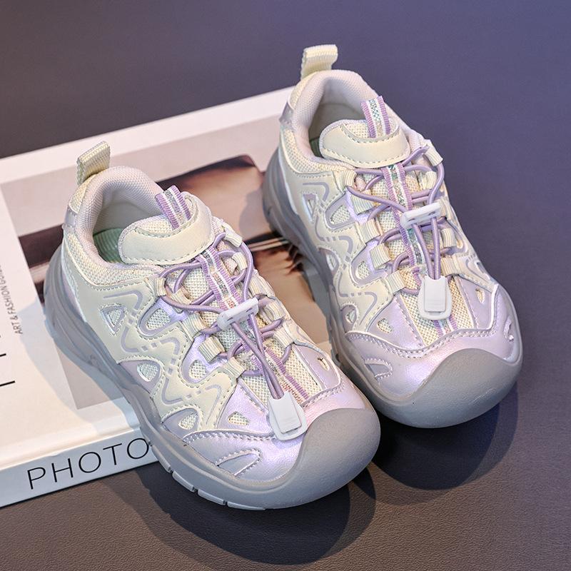 Children's Anti-Collision Sports Shoes, New Fall Model, Boys' Slip-On Color-Block Casual Shoes, Girls' Running Shoes