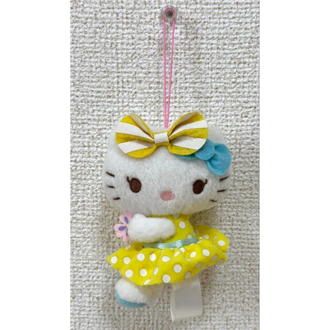 Hello Kitty Kitty Flower Otome Doll Plush Dot Height approx. 10cm