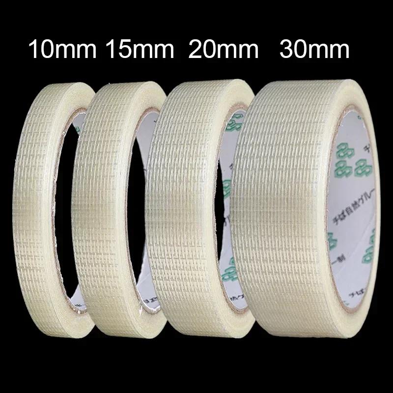 

20/80M Transparent Mesh Glass Fiber Tape Single Side Adhesive Seal Grid Tapes Household Waterproof Strapping Packaging Fixation 10mm&20M-(1 Rroll) прозрачный