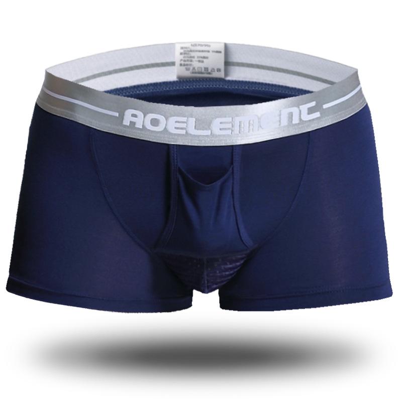 Herren Eis-Seide Mid-Rise Boxer Briefs mit Hodensackstütze