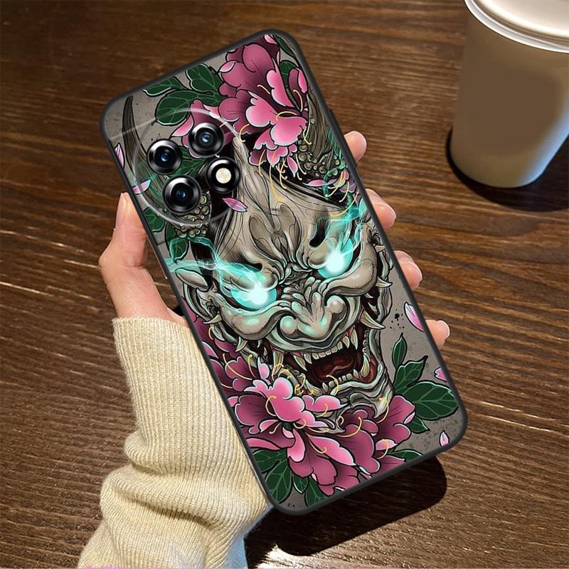 

Japanese Oni Hannya Demon Mask Case For OnePlus 13T 10T 8T 10R 13R 15 R 13 12 11 9 10 Pro Nord CE 5 2 3 4 Lite N20 N30 Cover OnePlus Nord N30