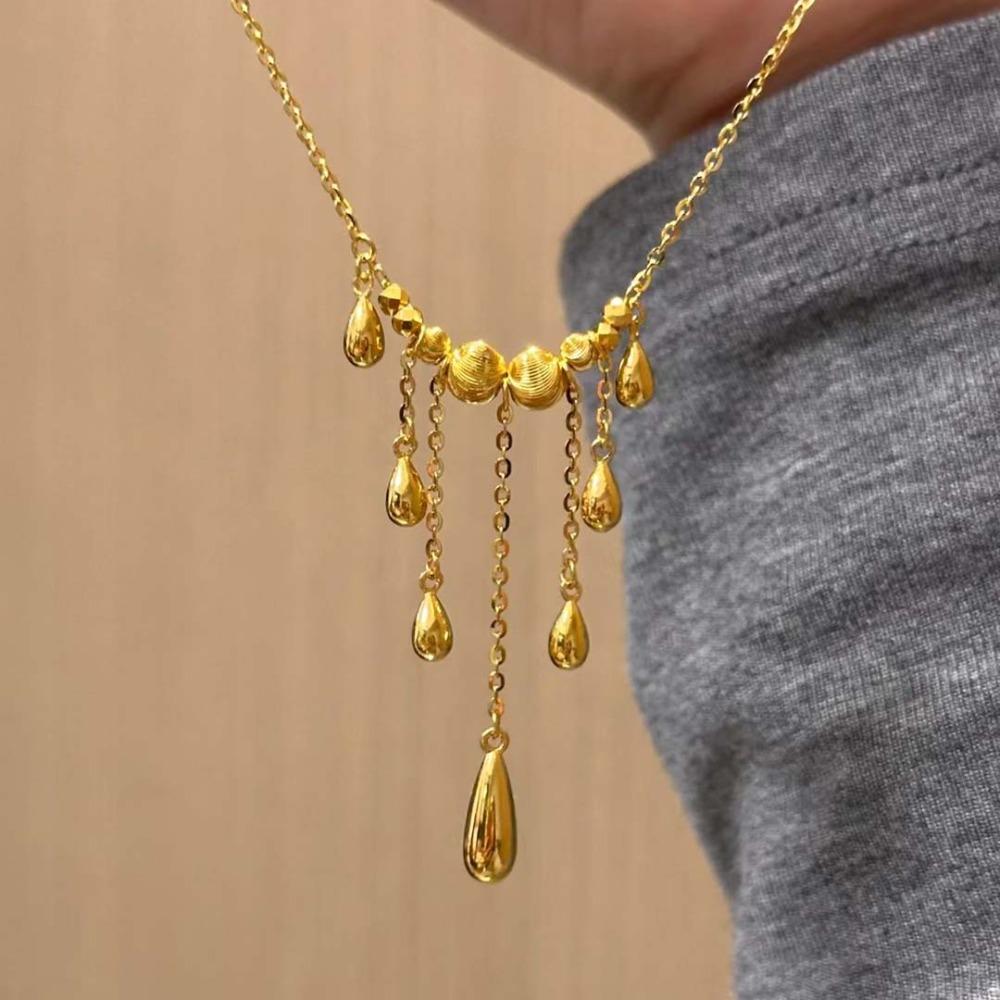 Versatile Waterdrop Necklace Luxury Clavicle Chain Elegant Tassel Necklace Women Fashion