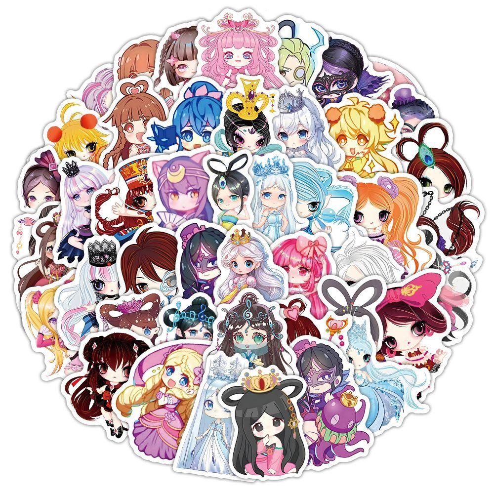 52 PCS Stickers Fairy Dream Leaf Lori Characters Including Princess Aizhen Suitable for Peripheral Decorations of Hand Accounts  Waterproof Stickers.
