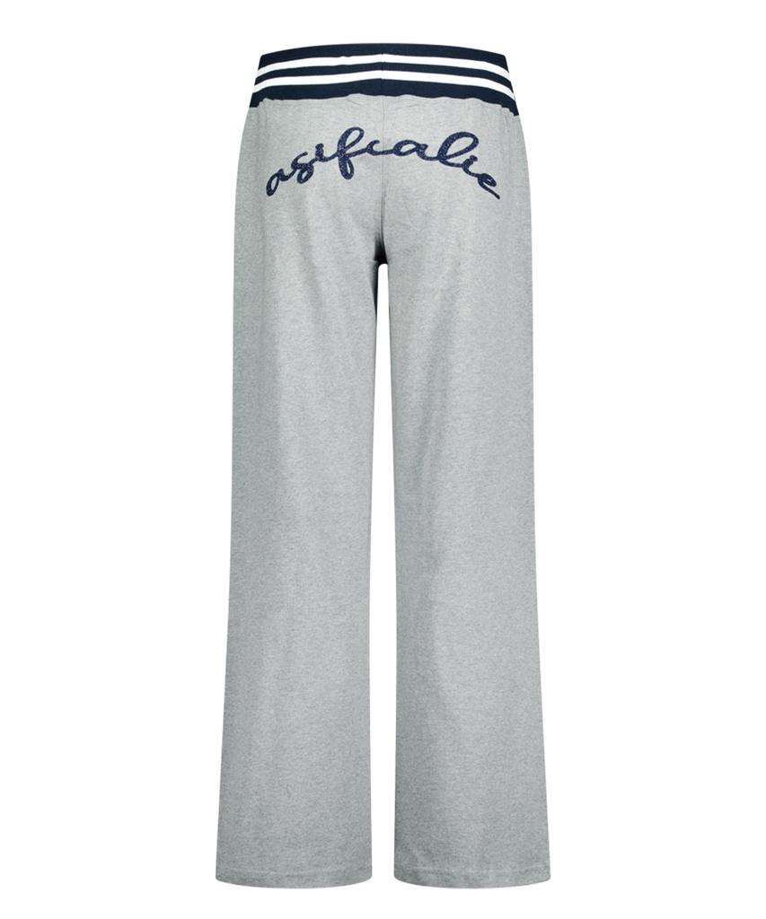 ASIF CALIE Contrast Rib Waist Sweat Pants Melangegray