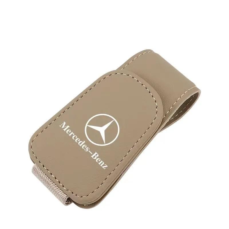 Car Glasses Sun Visor Box Auto Sunglasses Clip Card Accessories For Mercedes Benz B/C/E/S Class A Class C200L GLC GLK BV4