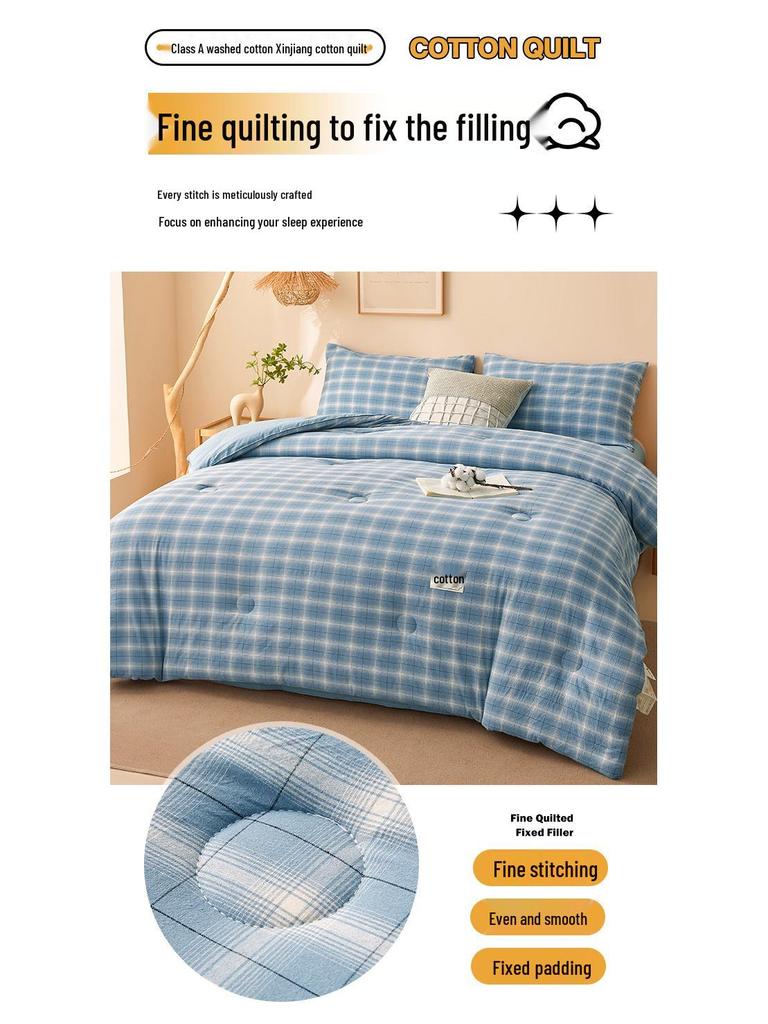 2025 All-Season Quilts: Thick Washed Cotton for Winter, Xinjiang Cotton for Summer, and Versatile Spring/Autumn Comfort