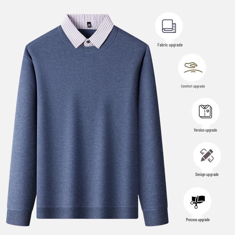 TUCANO Men's Winter Faux Two-Piece Thermal Sweater