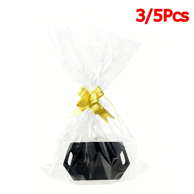 3/5PC Gift Baskets Party Ornament Storage Easter Solid Color Perfect for Accessories Packaging Storage Holiday Gifts 25x17x9cm