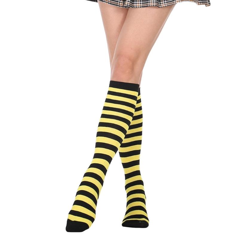 Women's Stripes Knee Highs Socks Long Tube Socks Stripes Stockings Athletic Stockings Stripe Calf Socks Cosplay Socks