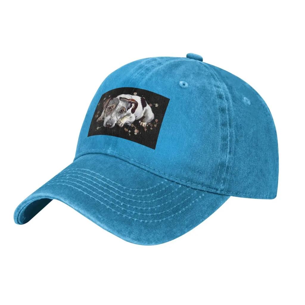 Sweet Jack Russell Terrier Gift Dog Lover Mum Baseball Caps Denim Hats Adjustable Casquette Streetwear Baseball Cowboy Hat
