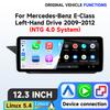 Hizpo 12.3'' Wireless CarPlay Android Auto Car Multimedia Screen For Mercedes-Benz E-Class Left-Hand Drive 2009-2012 NTG 4.0 Touch Display Airplay