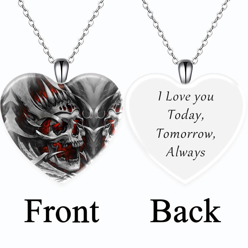 

Ожерелье с подвеской-маской черепа в форме сердца