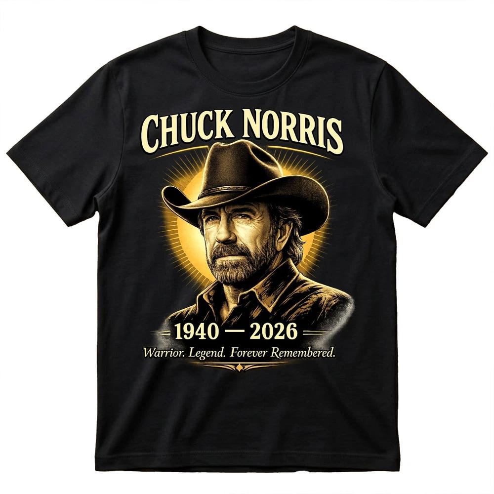 T-shirt Rétro Vintage Chuck Norris Héros d'Action Fan Graphique Tee UK