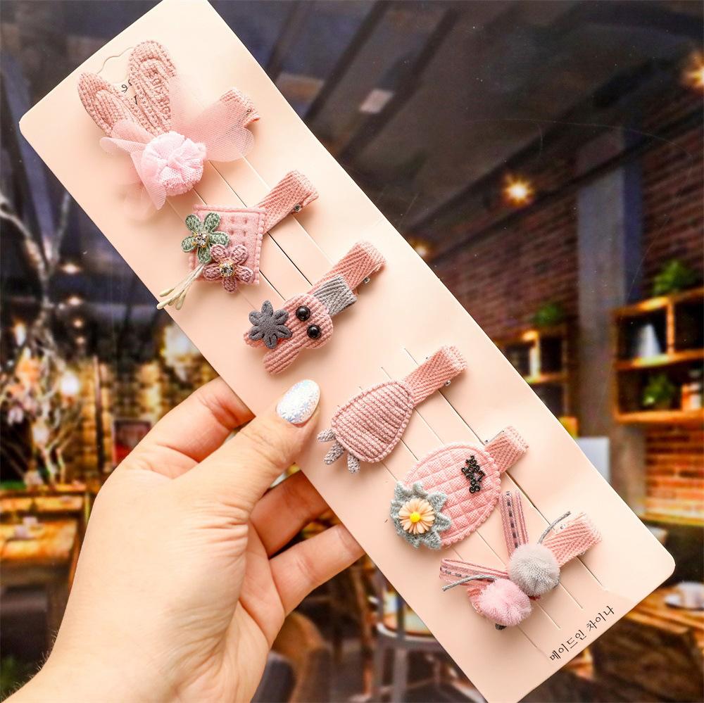 Kawaii Cartoon Princess Children Hairpins Set Girls Kids Flower Hair Clips Pin Accessories Barrettes Hairclip Headdress Headwear