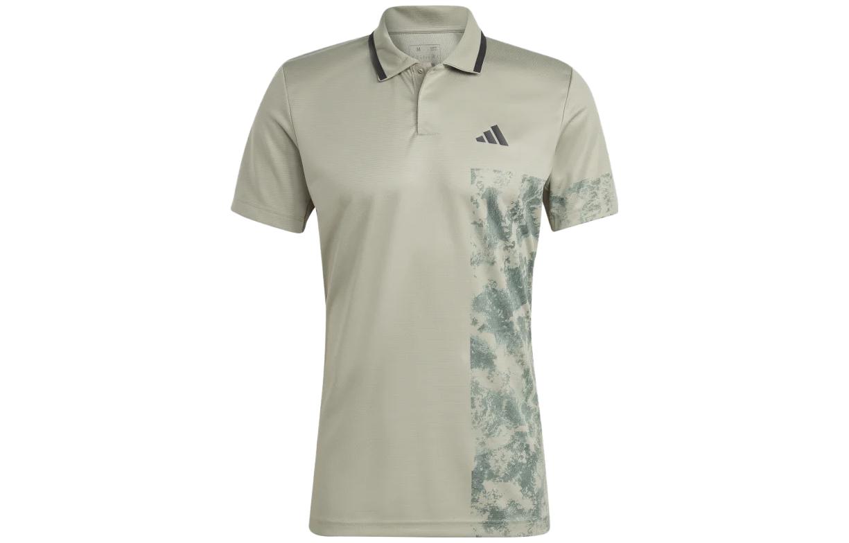 Adidas SS23 French Open Collection Polo Shirt Men s Pebble Silver Gray HT7233 M