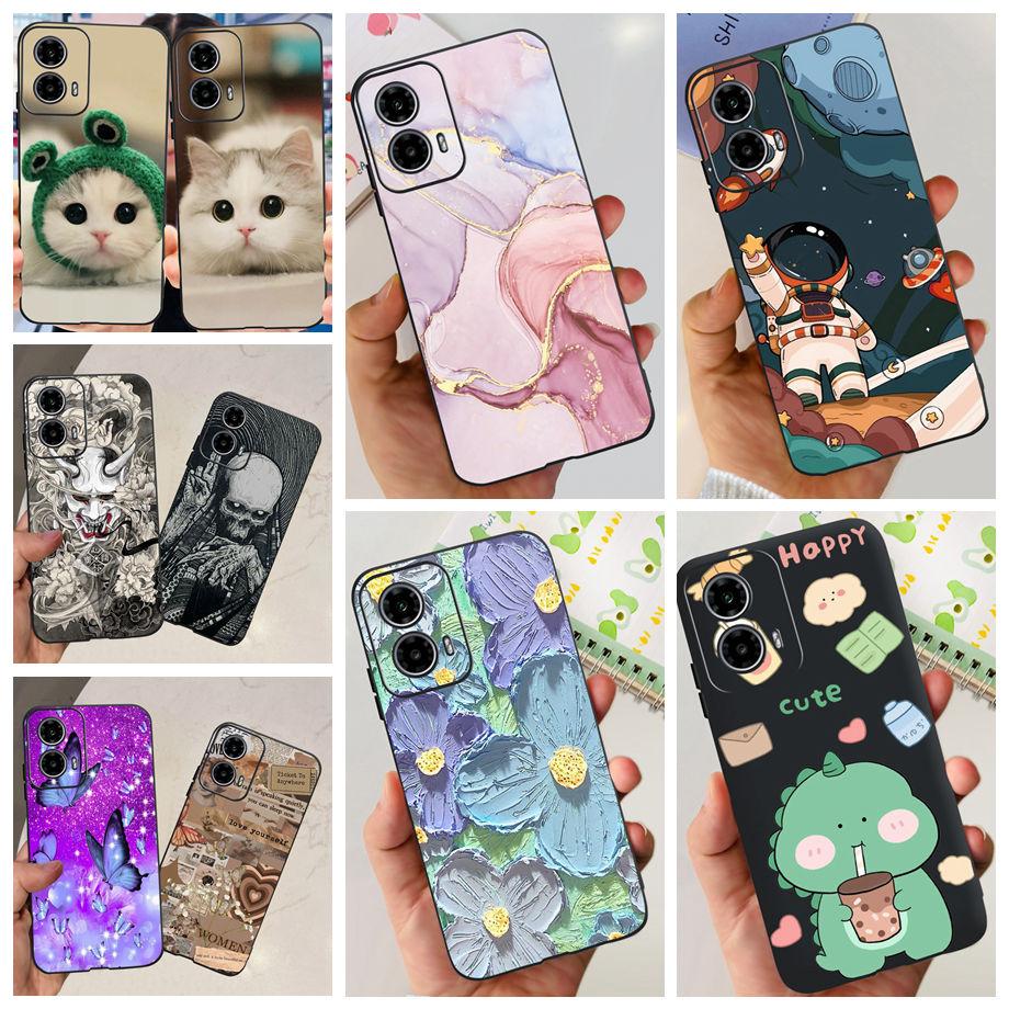 Stoßfeste Hülle für Motorola Moto G34 G24 Power Hülle Flüssigsilikon Schwarz Coque für Moto G34 MotoG24 Motorola G24 Power Fundas