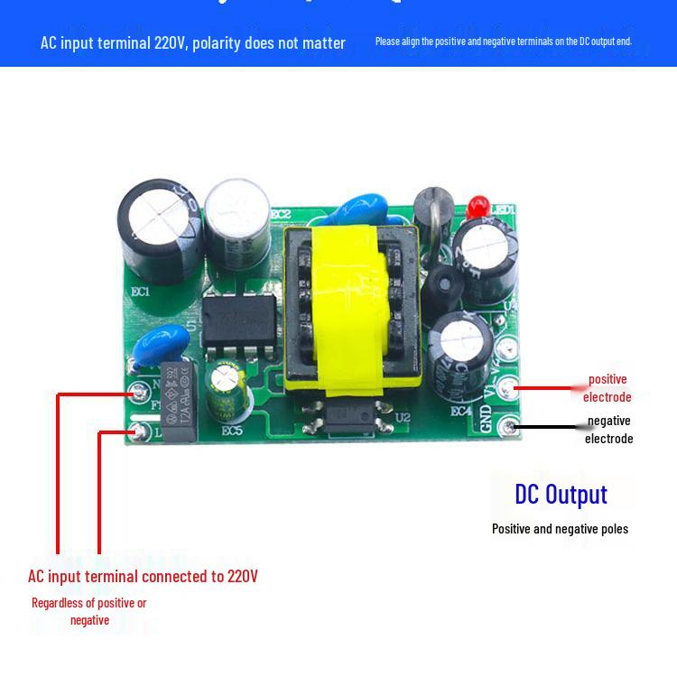12V1A Bare Board Power Supply: DC Regulated Isolated Module with AC-DC Switching, 5V/15V/24V/36V, 12W