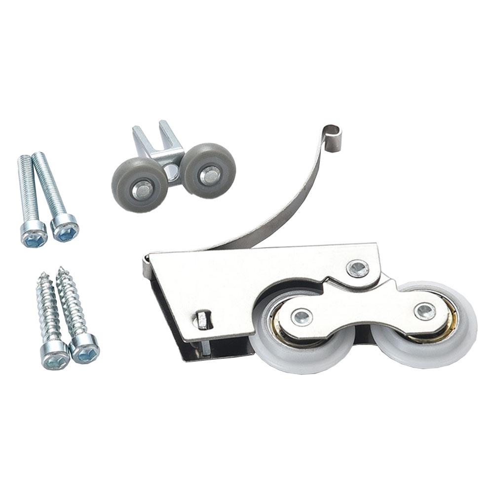 

1 Комплект Роликовая фурнитура для раздвижных дверей Ролики для раздвижных дверей 2 колеса Бесшумный подшипник Подвесные колеса для дверей шкафа CHINA