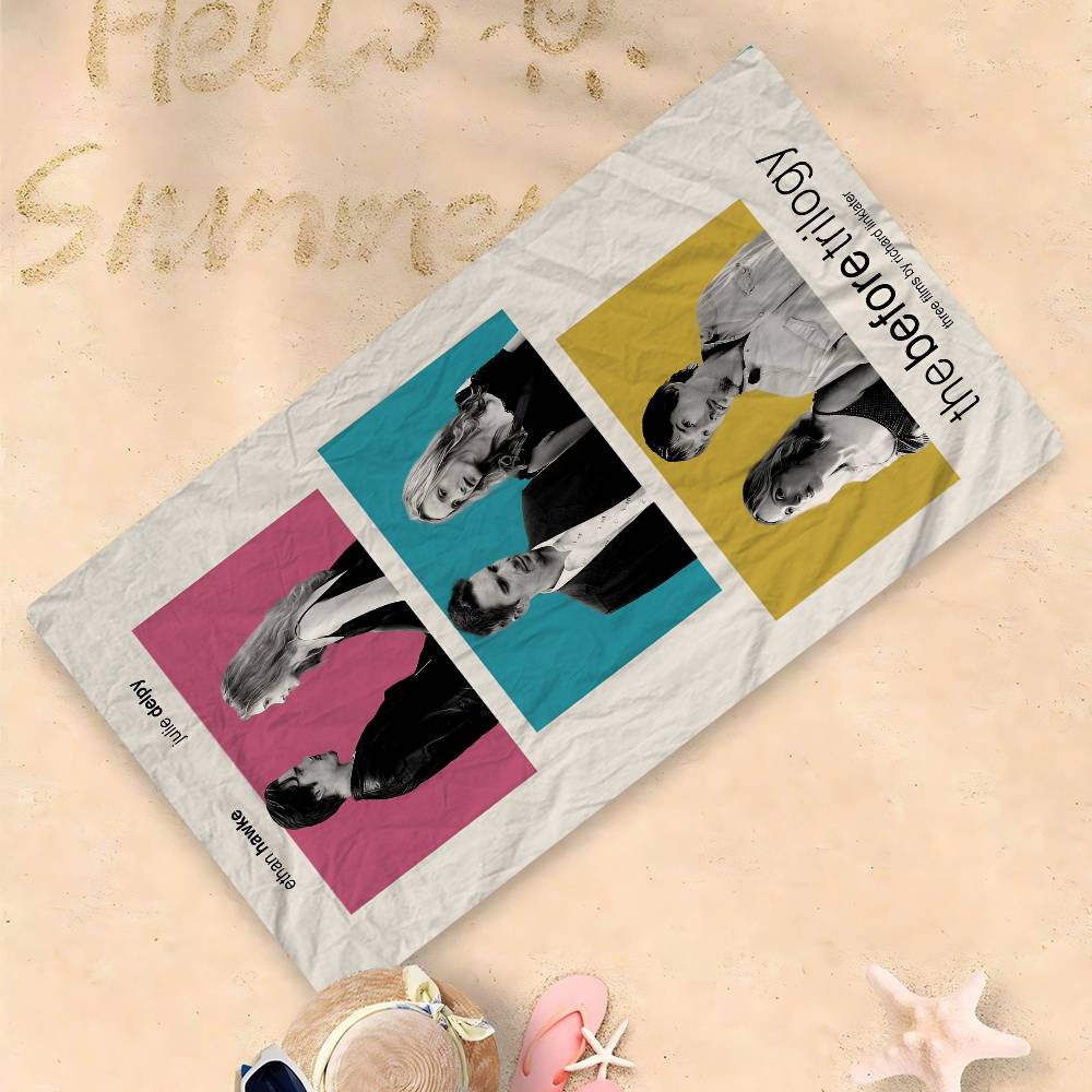 Classic Before Sunrise Anime Beach Swimming Towel Soft Absorbent Washcloth Children's Gifts for Kids Travel Camping Gym
