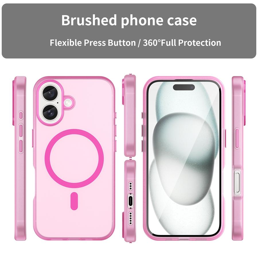 Matte Skin Feel Magnetische kabellose Ladehülle für iPhone 16 Pro Max 15 14 13 12 11 Samsung S24 Ultra S24FE für Magsafe Stoßfeste Stoßstangenabdeckung