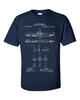 U-Boot Patent T-Shirt Submariner Sub Technisches Zeichen Shirt