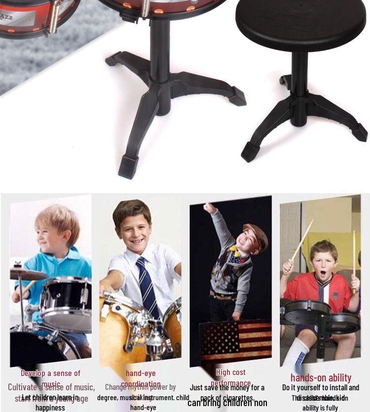 Children's Beginner Jazz Drum & Ukulele Set (Ages 2-6)