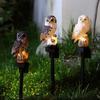 Solar Owl Lawn Light Garden Owl Statue Solar Light Outdoor LED Owl Light