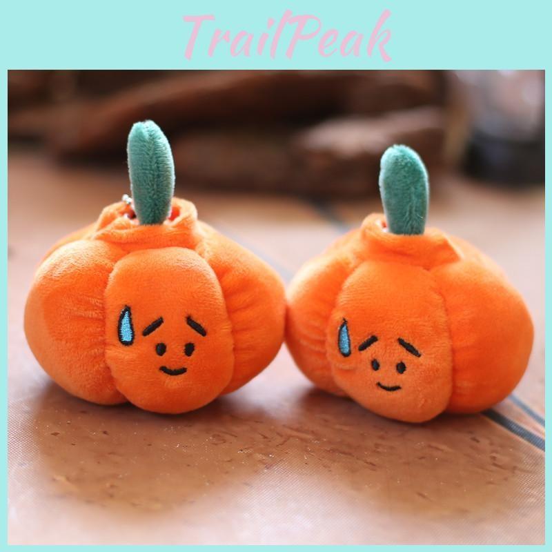 Pumpkin Plush Mini Keychain Super Soft Short Plush Toy Halloween Decor Home