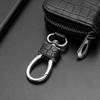 Car Keychain Cover Crocodile Pattern Men'S Keychain Leather Car Key Wallet Butler Key Storage Bag Zipper Key Bag Unisex Pouch