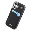 KIGC For iPhone 17 Case Leather + PC + TPU Electroplating Phone Cover with Card Holder