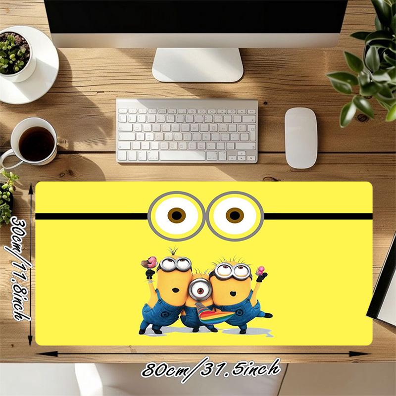 Minion Fun Xl Gaming Mouse Pad Nonslip Rubber Base Stitched Edge Waterproof Desk Mat For Pc Laptop Gamer Office Computer Accessories C929188