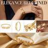 Summer Marine Elements Waterproof Cuff Bangles for Women Gold Color Starfish Shell Turtle Open Bangles Trendy Jewelry Gifts