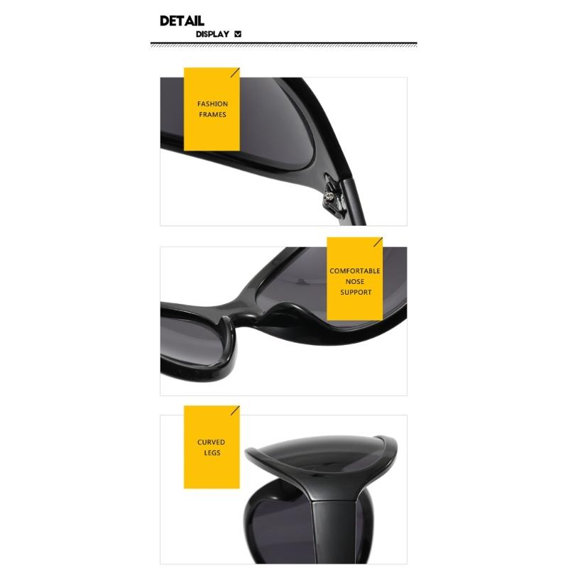 Punk Sunglasses y2k Sunglasses Alien Sunglasses Uv400 Sunglasses Shades Glasses Eyeglasses Wrap Around Sunglasses