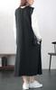 Gold Japan Plus Size Size Black Women's Dress/Jumper Skirt, Ribbed, V-Neck, Tucked, Stretch, Fall/Winter, Spring/Summer, Plan-250054, 5L,