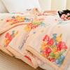 High Quality Warm Floral Printed Blanket Cozy Double-Layer Thick Sofa Blanket for Home Flannel Bed Sheets for Autumn and Winter