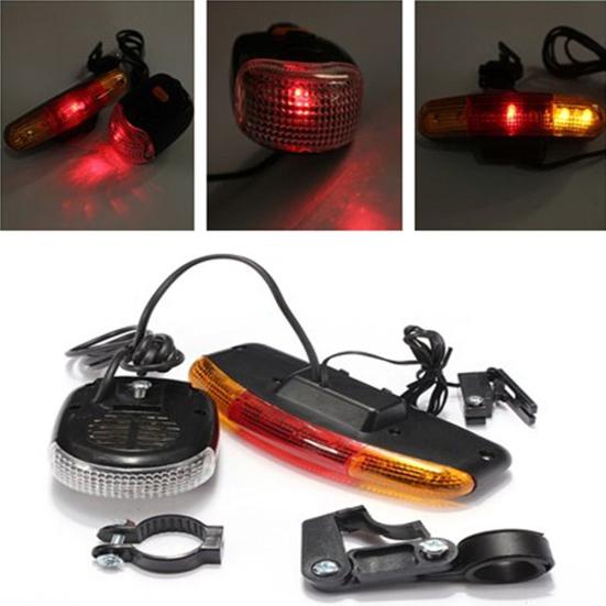 XC-408 Sykkel Sykkel 7-LED Sikkerhetsvarsel Blinklys Brems Baklys Horn