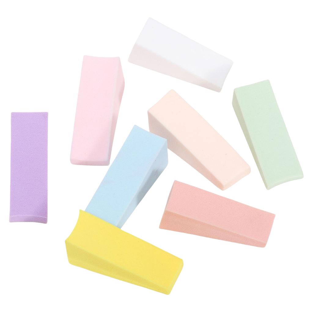 8Pcs Nail Art Sponges For Stamping Gel Practical Triangle Shaped Precise Applicators Reusable Nail Sponges For Manicure