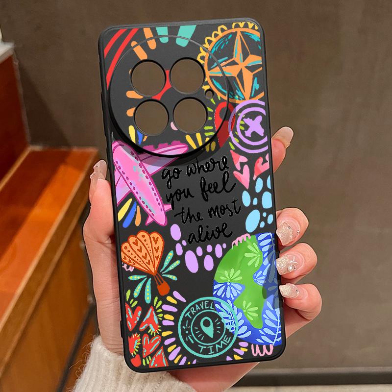 Case For OnePlus 15 13 13T 12 Cartoon Fire Balloon Pattern Shockproof Bumper Soft Silicone Cover For Oneplus Nord 5 13R 12R 11R 5G