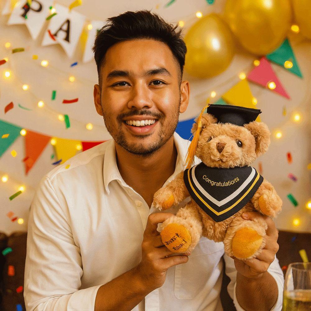 20cm Doctor Bear Doll Graduation Season Graduation Bear Surprise Gift Bear Animal Doll Room Decor