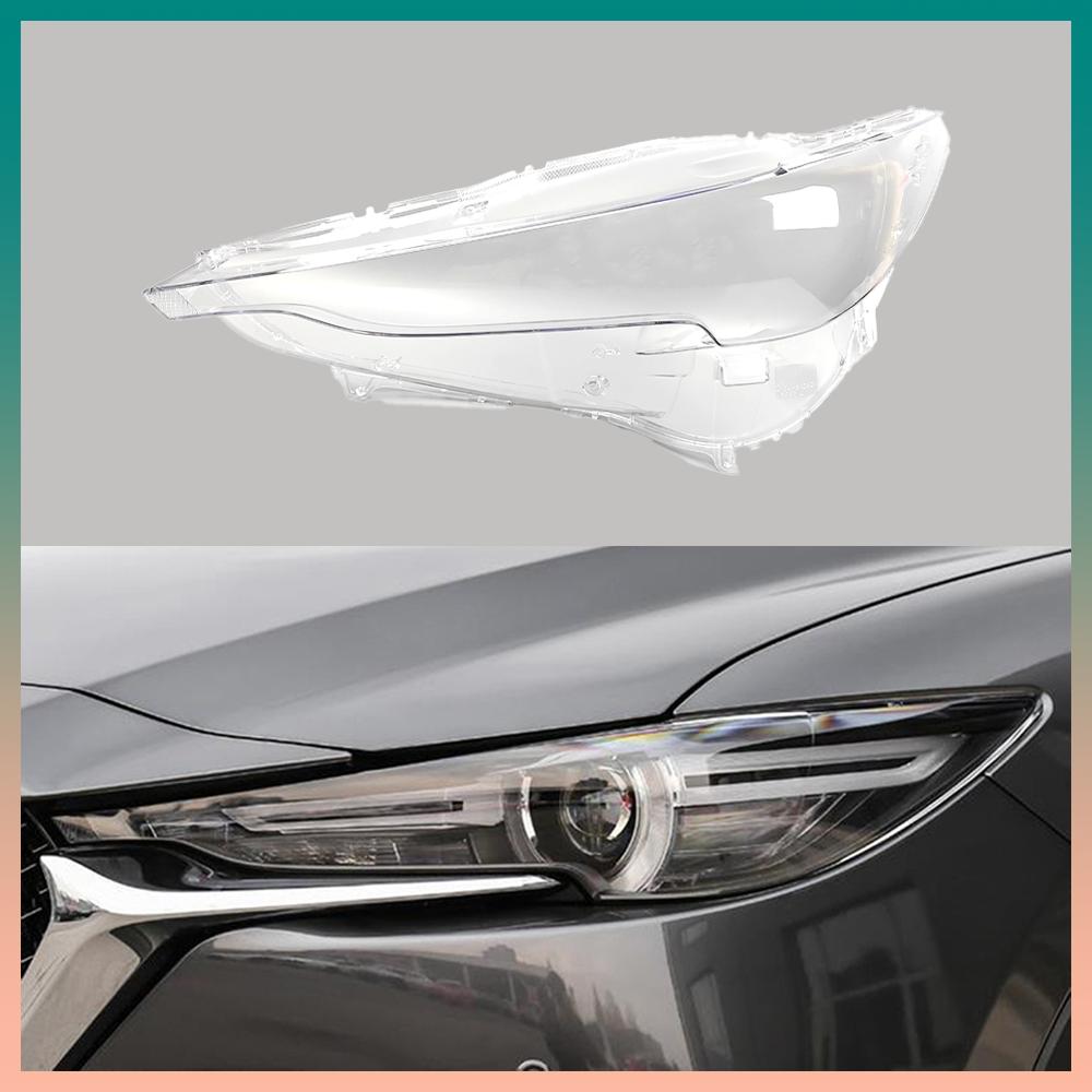 For Mazda CX-5 2017 2018 2019 2020 2021 Car Front Headlight Cover Transparent Lampshade Plexiglass Replace Original Lens Shell Left Side
