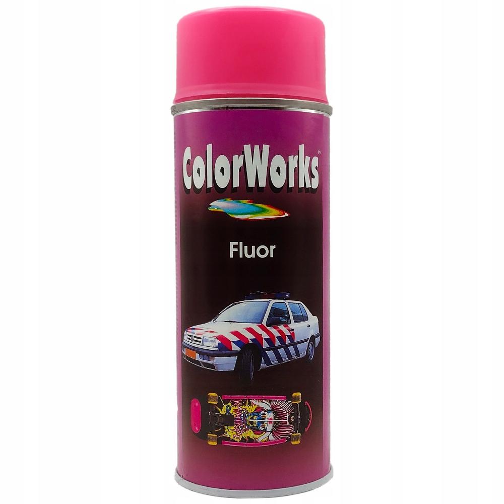 Farba Dekoracyjna Pink Fluo Różowy Neon Spray 400Ml